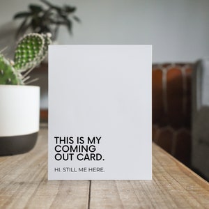 Coming Out Card, Coming Out Announcement, Friend Card, LGBTQ, Big Announcement Card, Family Card, The Cheeky Press