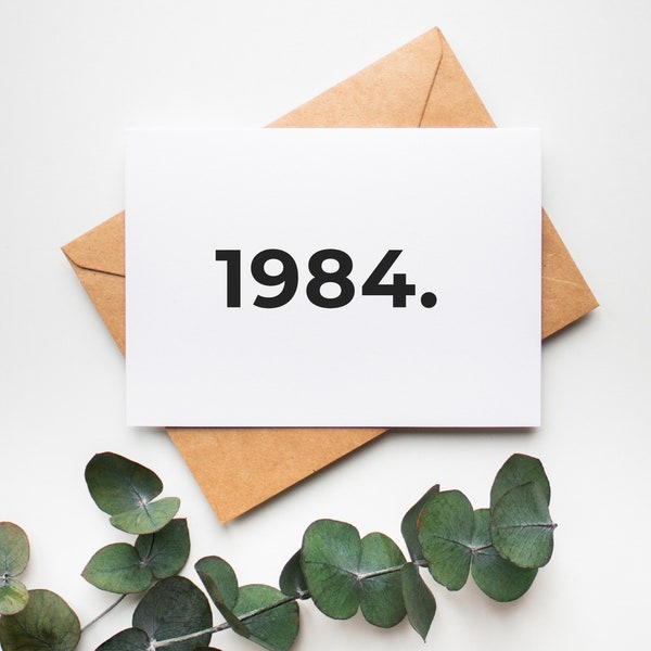 1984 or Custom Birth Year Card, Funny Birthday Card, Friend Card, College Friend Card, The Cheeky Press