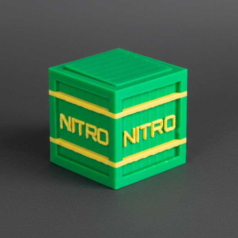 Satisfying Desk Clicker Fidget Toy, Nitro Cube, 3D Printed Retro Gamer ...