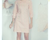 LAST ONE WOMENS Pink Japanese Floral Peter Pan Collar Shift Dress from Fleur and Dot Spring Summer 13