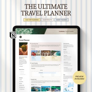 Notion Reiseplaner Template: Reiseplaner, Budget & Travel Organizer