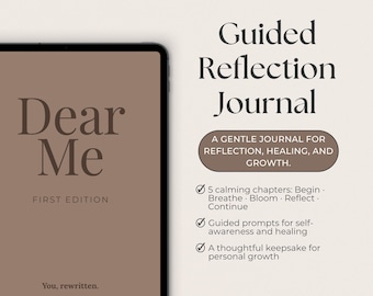 Cher moi Journal de réflexion guidée, soins personnels, guérison, développement personnel (téléchargement numérique)