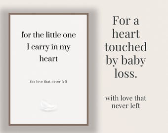 Baby Loss Memorial imprimable, compagnon doux pour le deuil (téléchargement numérique)