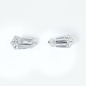 1.36 Carat Tie Shape Natural Diamonds Pair – F/F Color, VVS2/VS2 Clarity
