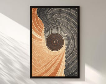 Vintage Vinyl Wall Art, Retro Music Artwork, Digital Download