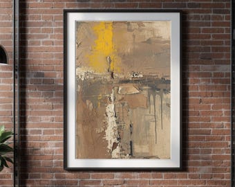 Beige Taupe Wall Art, Industrial Abstract Artwork, Digital Download