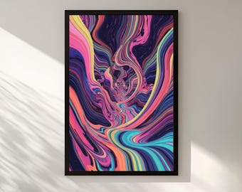 Psychedelic Wall Art, Trippy Artwork, Digital Download