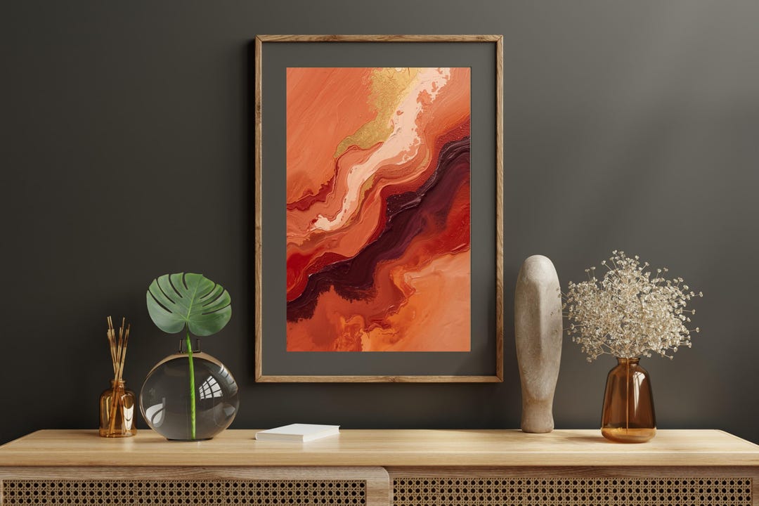 Dustfire — Terracotta & Deep Ember Desert Groove Art [digital Download ...