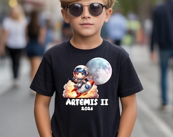 Artemis 2 Kids Shirt, Future Astronaut Kids Tee, Space Science Gift for Boys Girls, Bella Canvas Youth Space Shirt