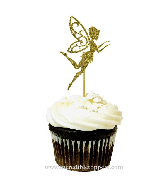 Glitter Fairy Cupcake Toppers Fairy Birthday Party Decorations