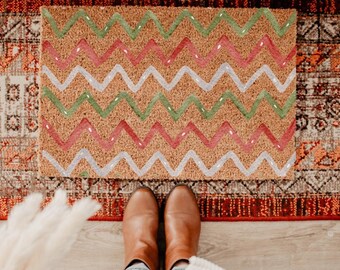 Christmas Tree Doormat | Christmas Gift | Welcome Mat | New Home Gift | Front Door Mat | Home Decor Mat | Housewarming Gift | Coir Doormat