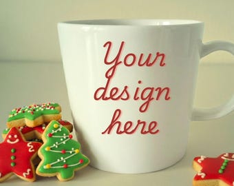 Weihnachtstasse mit Weihnachtsmotiv: Weihnachtsplätzchen, festliches Design (Digitaler Download)