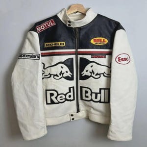 Red bull leather racing jacket - Etsy 日本