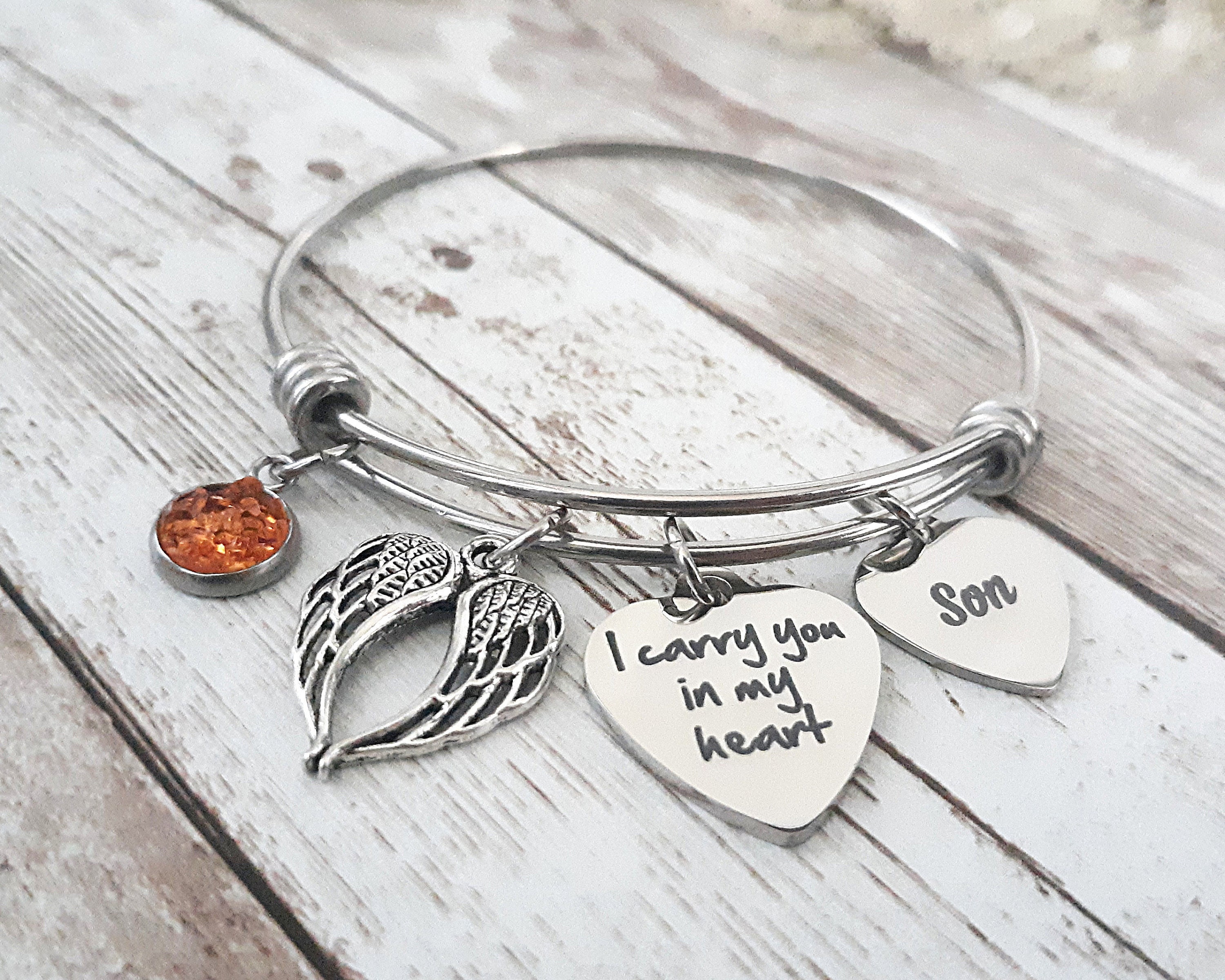Memorial bracelet for loss of mother sales