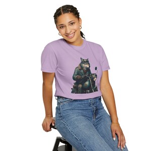 Comfort Colors Biker Wolf Unisex Shirt, Animal Riding Motorbike Garment Dyed, Funny Steampunk T Shirt, Wolf Lover Gift, Fursona Cotton Tee image 9