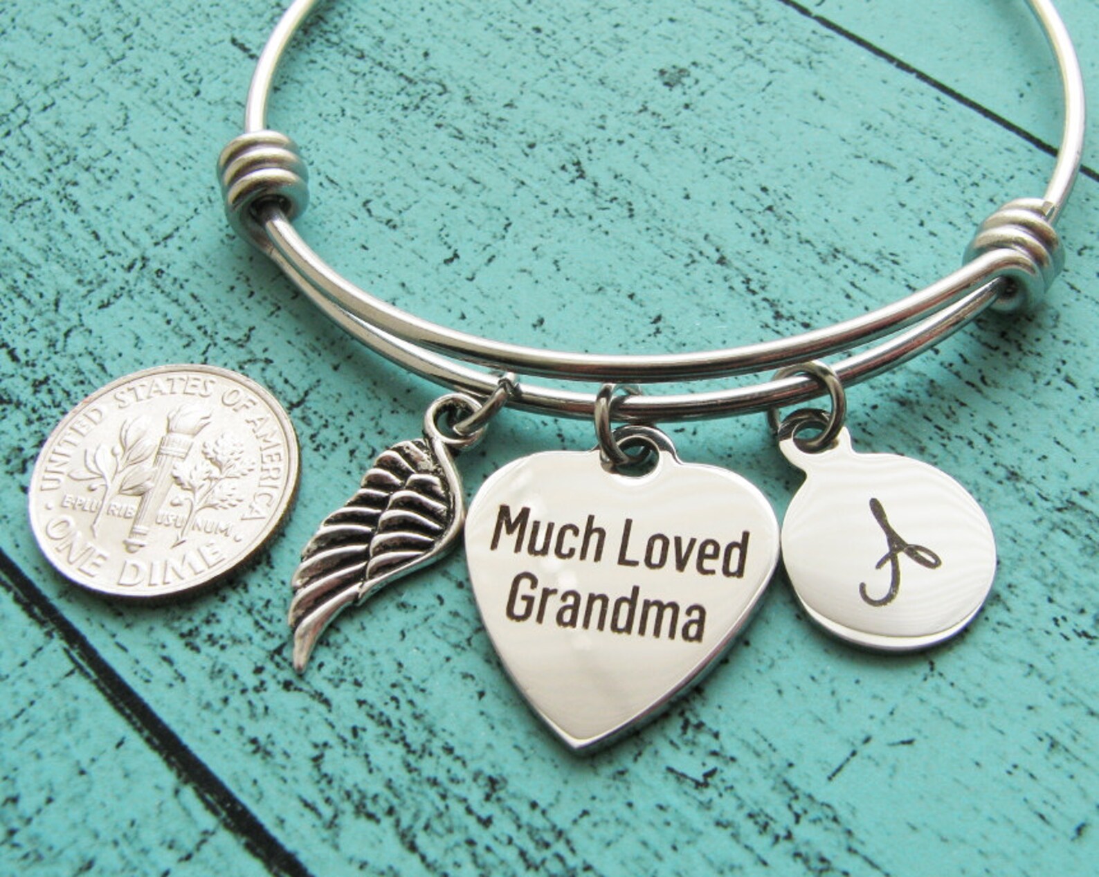 Grandma memorial bracelet sympathy gift memorial jewelry Etsy