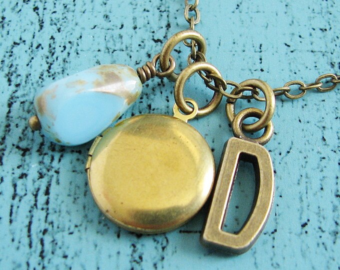 Small Locket Necklace Personalized Bridesmaid Gift Long Etsy