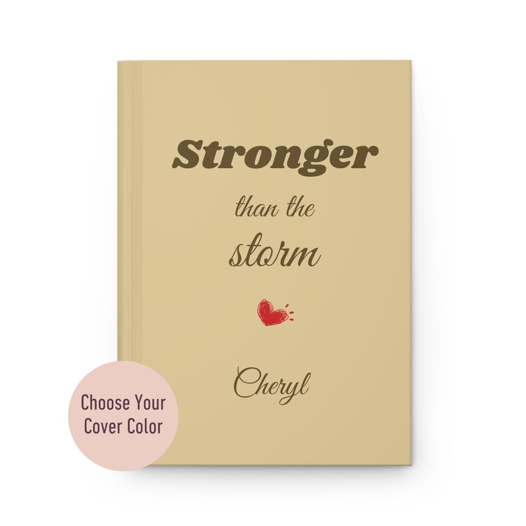 Stronger Than the Storm Journal Personalized, Recovery Gift for Her ...