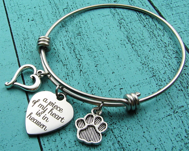 Pet memorial jewelry pet loss gift sympathy bracelet grief