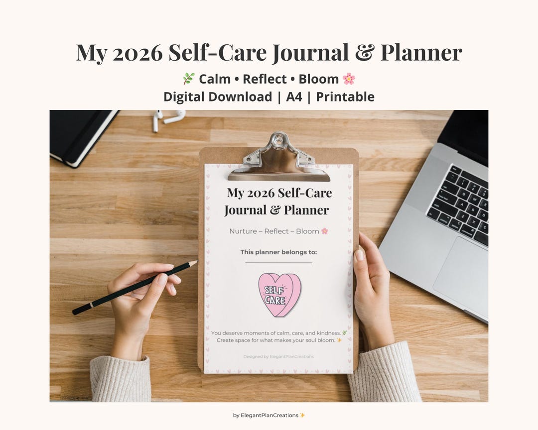 2026 Self-care Journal & Planner | Printable Gratitude and Mindfulness ...