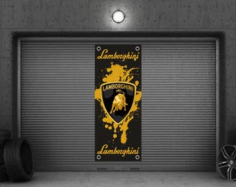 Banderole PVC Lamborghini Miura - Déco Garage/showroom - Multicolore