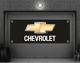 Banderole Chevrolet / Bannière Affiche Panneau PVC Garage Décoration