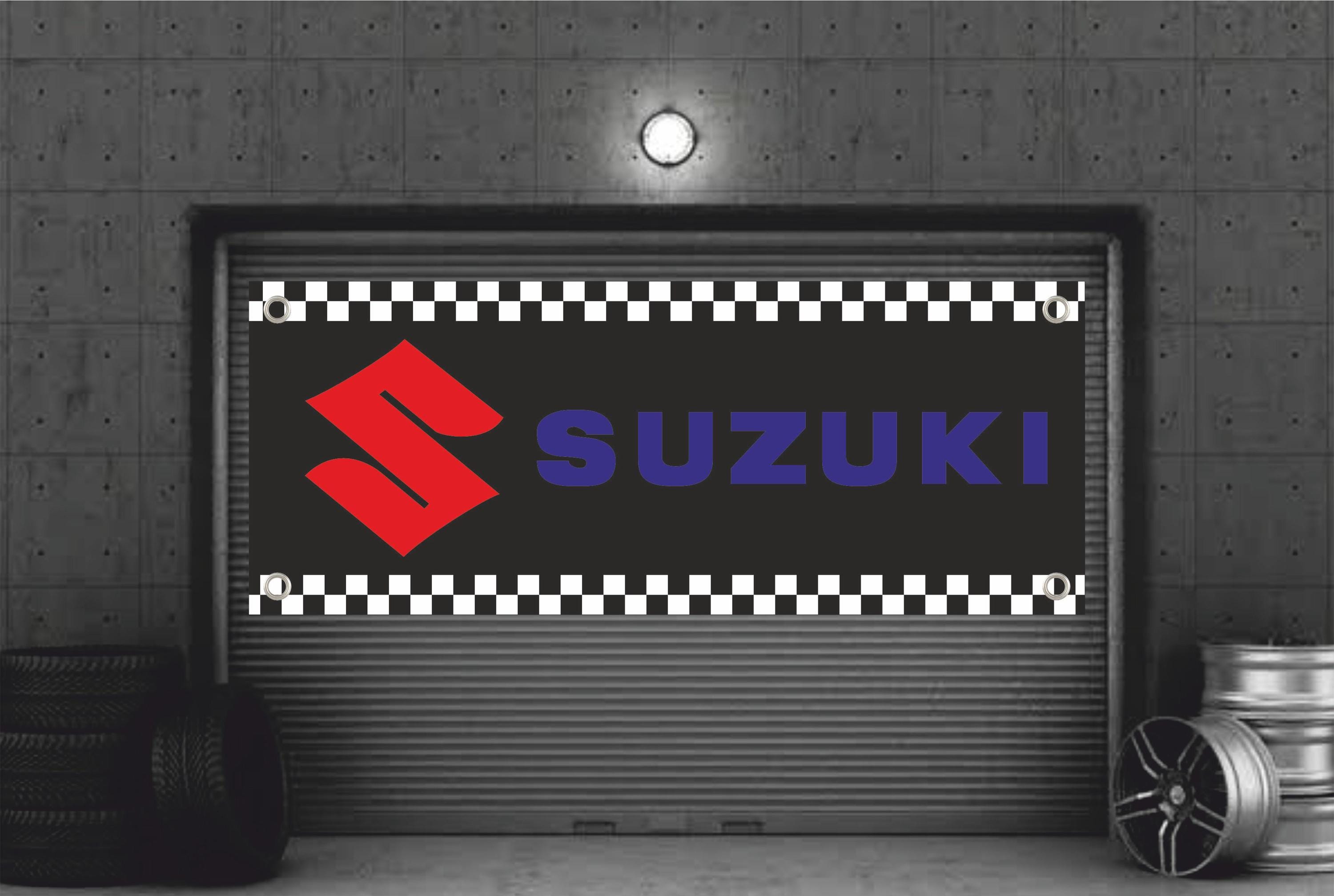 Banderole PVC Suzuki – Décoration Garage/atelier – Bannière Publicitaire Murale