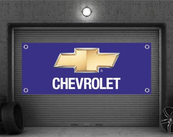 Banderole Chevrolet / Bannière Affiche Panneau PVC Garage Décoration