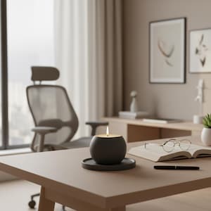 Handmade Scented Concrete Candle Set, Modern Home Decor