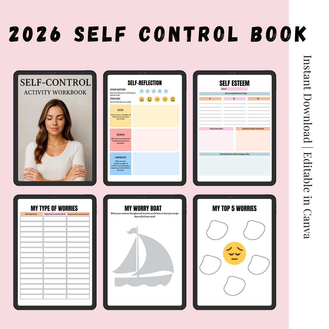 Self Control Activity Book – Exercices Gestion émotions – PDF 34 Pages ...