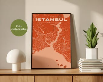 Custom City Map Art Print: Unique but Minimalist Decor (Digital Download)