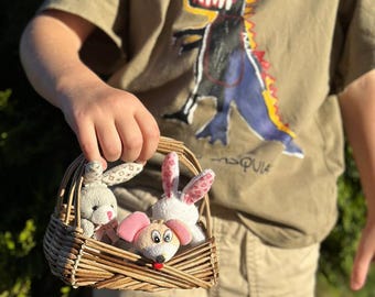 Woven Kids Tiny Basket. Children Room Nursery Wicker Storage Décor