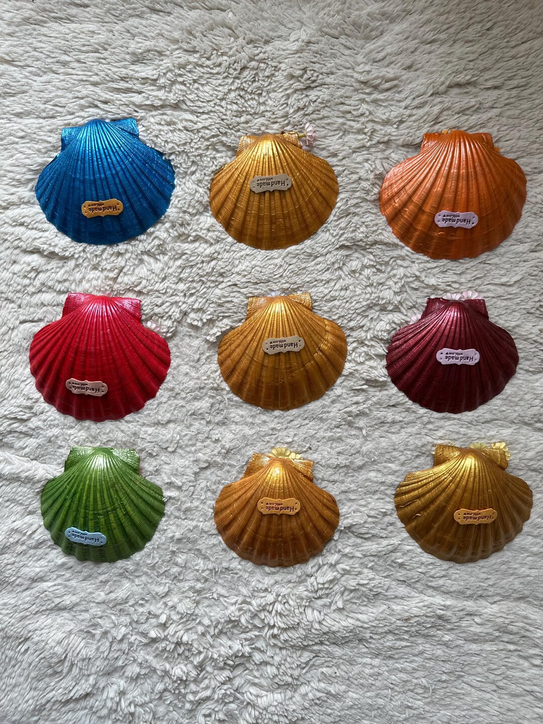 Colorful Shell Card Creative Sea Shell Cards and Keys Tray Decor - Etsy