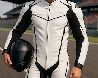 Genuine Moto Costume | Men’s Leather Biker Suit –  Bold & Comfortable | Full Riding Protection With Style