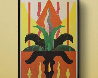A3 Risograph print "Day Heat "