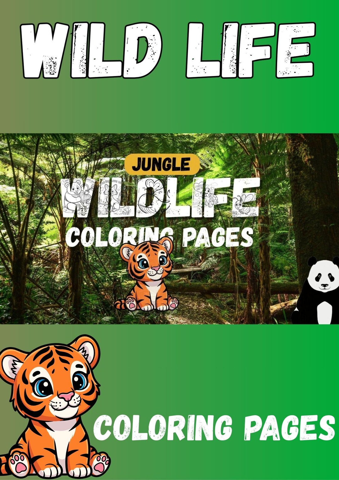 Wild Life Coloring Pages | Animal Printable Coloring Sheets | Nature ...