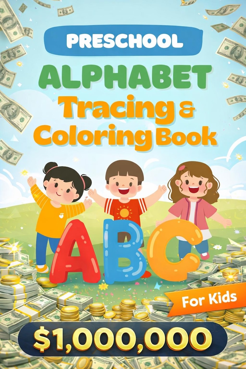ABC Alphabet Tracing & Coloring Book Printable PDF | Preschool Learning ...