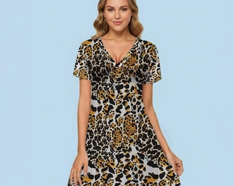 bohemian loose dresses Women Casual Loose Bohemian Floral Dress