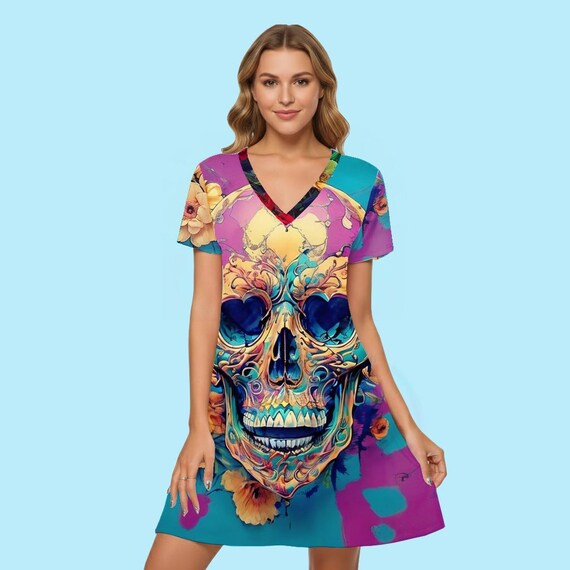 blue skull dress Blue Skull bling – PAOM