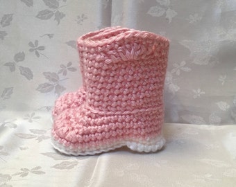 Cowboy Booties for Baby Pink Crochet Boots Baby Girl Booties Infant Booties Gender Reveal