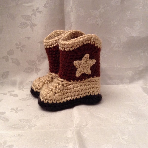 Cowboy Boots Baby Brown and Tan Baby Cowboy Booties Cowgirl Boots Infant Cowboy Boots  Pregnancy Reveal Announcement