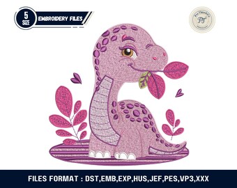 Brontosaurus Stickdatei, Stickdatei | Dino Machine Strickmuster (Instant Download)