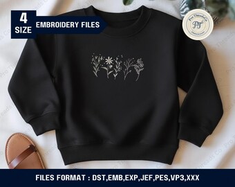 Wildflower Embroidery Design | Floral PES Files (Digital Download)