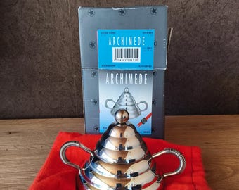 Vintage Italian 80s Stella Collection Archimede Coffee service sugar bowl