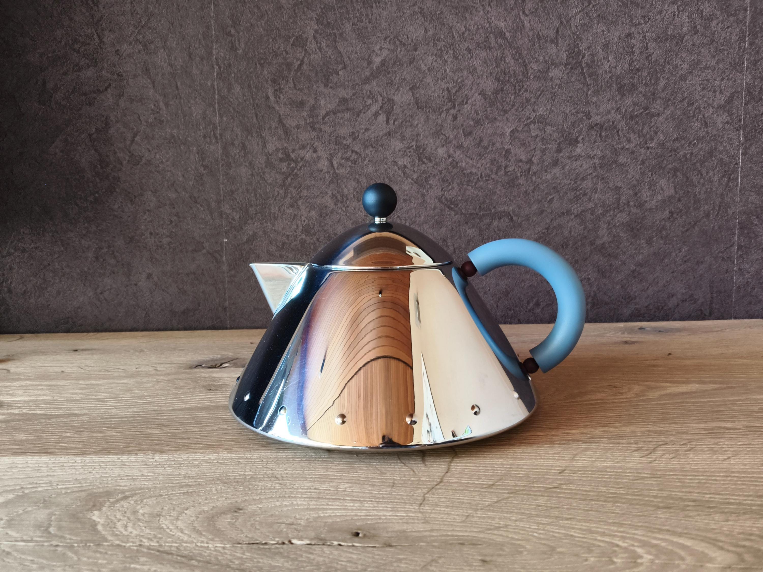 Miniature Alessi - Bouilloire Pito Par Frank Gerhy - Acier Inox Et Bois - Occasion