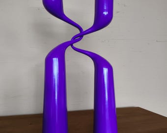 Vintage steel candle holder set Solid Purple Tango designed by Mikaela Doerfel New condition