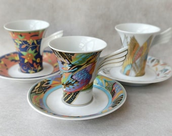 Vintage Rosenthal Mythos Espresso Cup & Saucer Set: Studio Linie Porcelain