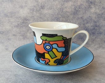 Vintage Rosenthal 1980s Mocha Mug Saucer: Otmar Alt Studio Line 1980s gift