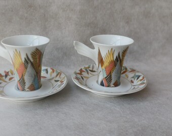 Vintage Rosenthal Mythos Espresso Cup & Saucer Set: Jane Smith Design
