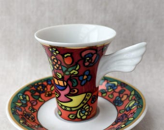 Vintage Rosenthal Mythos Espresso Cup Set: Studio Linie Porcelain, Original Box